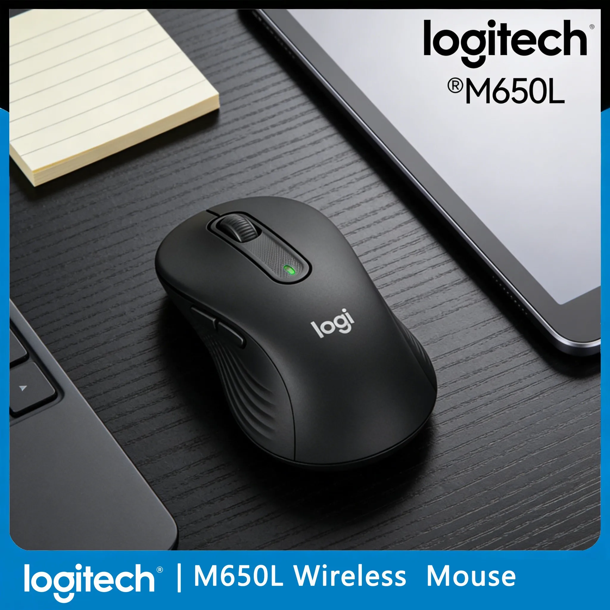

Мышь Logitech M650 / M650L для бизнеса и офиса, 2000 DPI, высокоточная, для мобильной работы, быстрое прокрутка