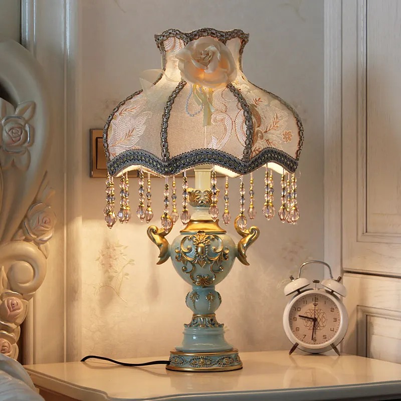 

European desk lamp bedroom bedside adjustable brightness plug-in household light luxury bright super bright wedding dowry bedsid