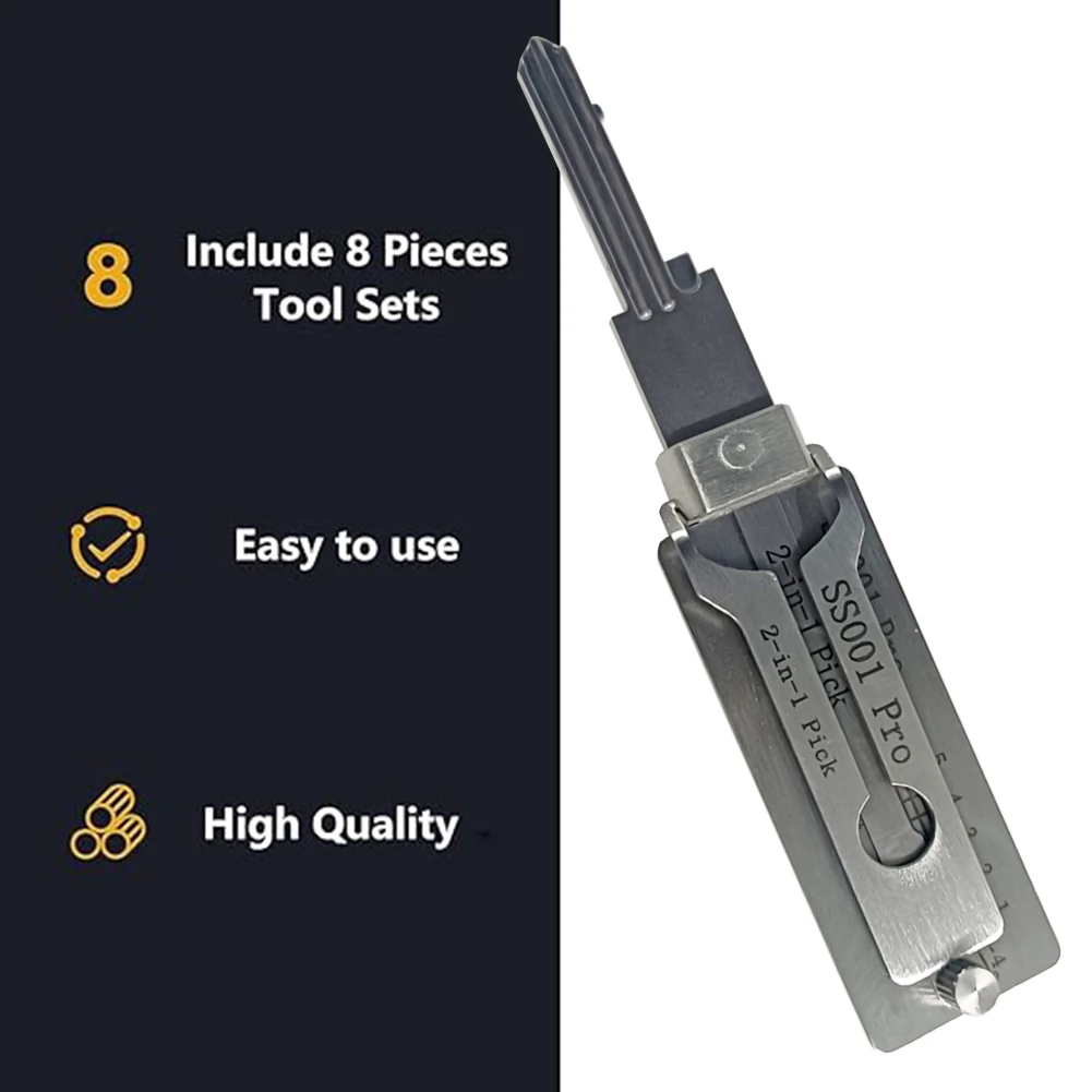 SS001 Key Decoder Hook Tool Pickup Hand Tool Stainless Steel Precision Tool O-ring Pickup Kit Maintenance Repair Kit ﻿
