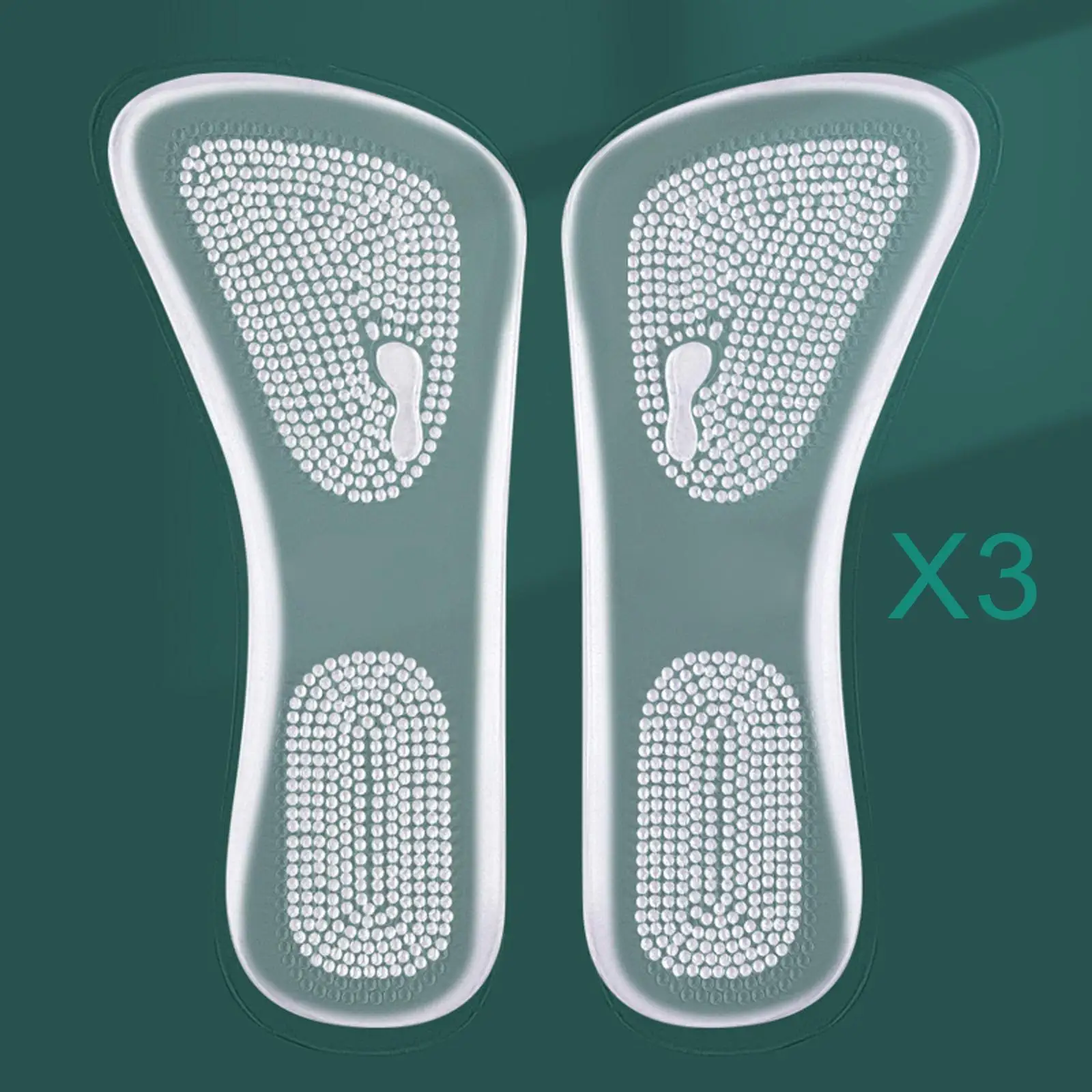 Transparent High Heel Insoles Anti Slip Pad Shoe Insoles Heels Lift Inserts for Dancing Long Time Standing Flats Boots