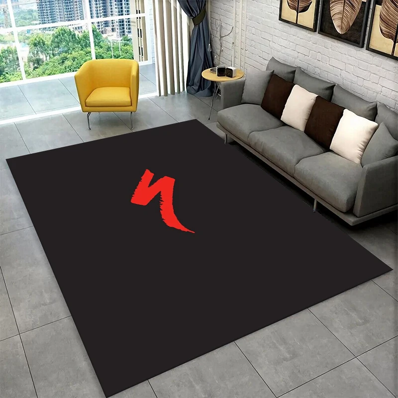 3D Bicycle S-Specialized Logo Moto Non-Slip Area Rug for Living Room Bedroom Playroom,Carpet Floor Mat for Home Decor Holiday