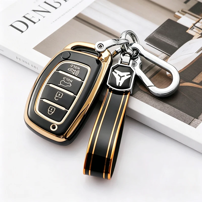 4-Tasten TPU Auto-Smartkey-Schutzhülle für Hyundai Tucson Santa Fe Rena Sonata Elantra Creta Ix35 Ix45 I10 I30 I40 Zubehör