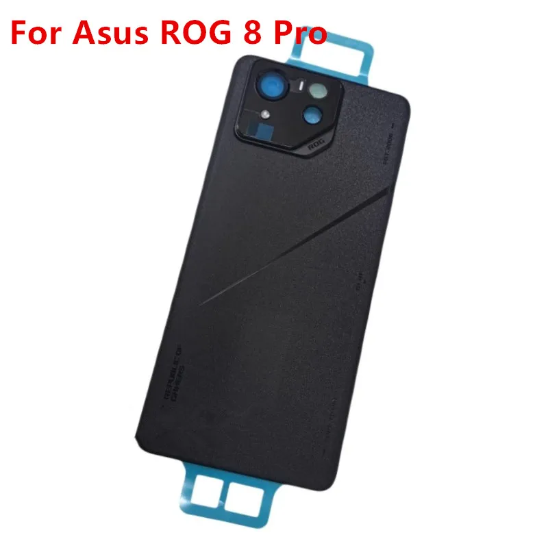 Rog8Pro 8Pro Rear Housing For Asus ROG Phone 8 Pro Battery Back Cover Repair Phone Replace Door Case + Camera Lens