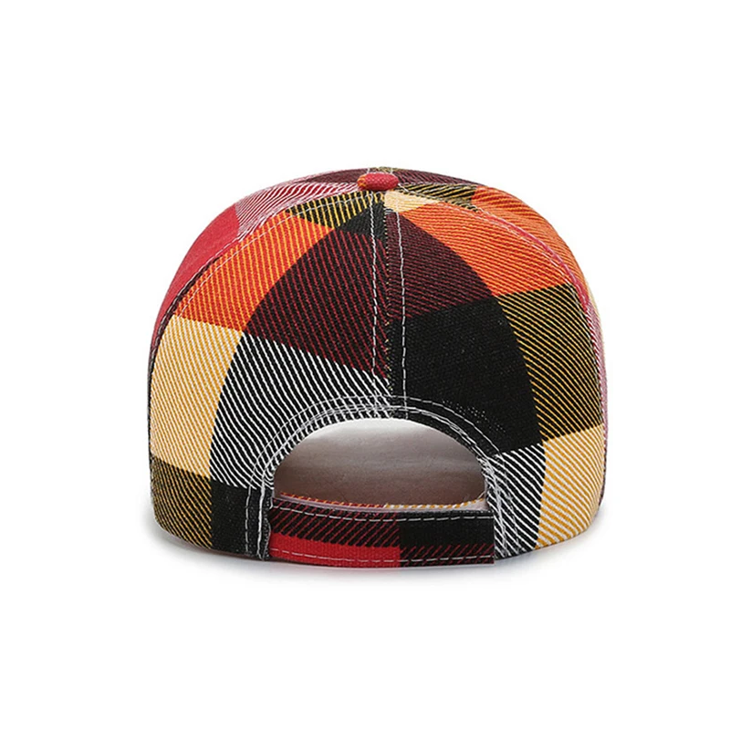 New Spring Summer Women Men Plaid Baseball Caps Outdoor Cool Lady Male Sun Cap Hat For Women Men Fashion