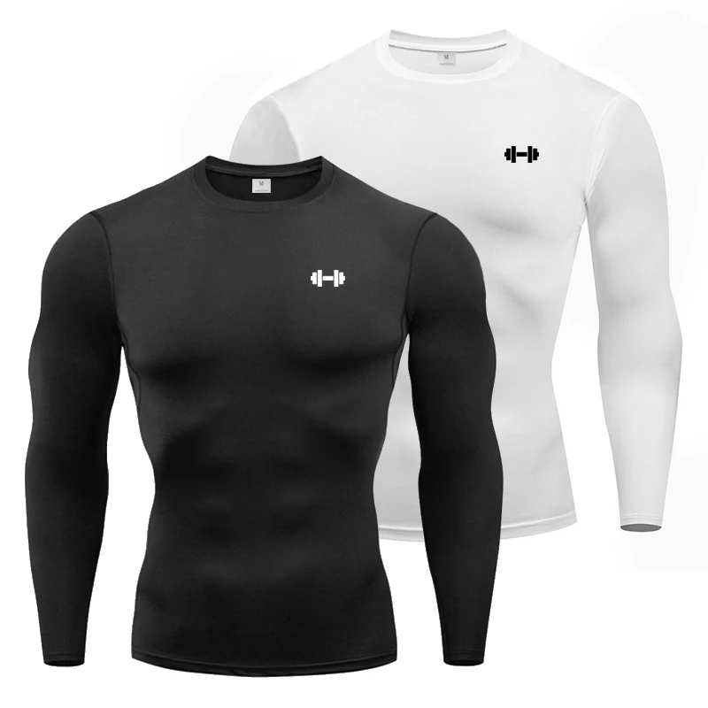 

Compression T Shirt Men Autumn Long Sleeve Sportswear Running T-shirt Elastic Quick Dry Sport Tops Athletic Gym Workout Shirts