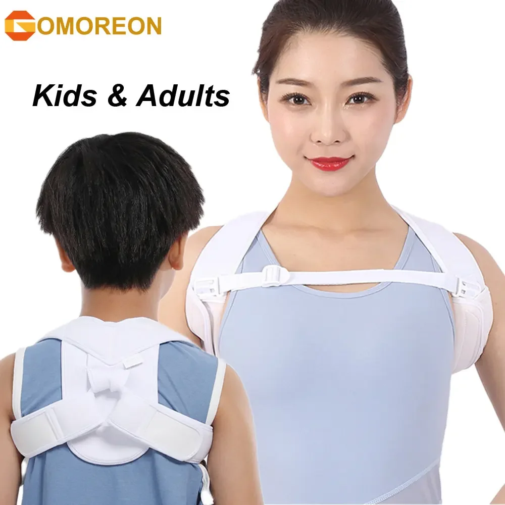 1Pcs Posture Corrector for Women Men Kids, Adjustable Upper Back Brace for Clavicle Support and Providing Pain Relief from Neck