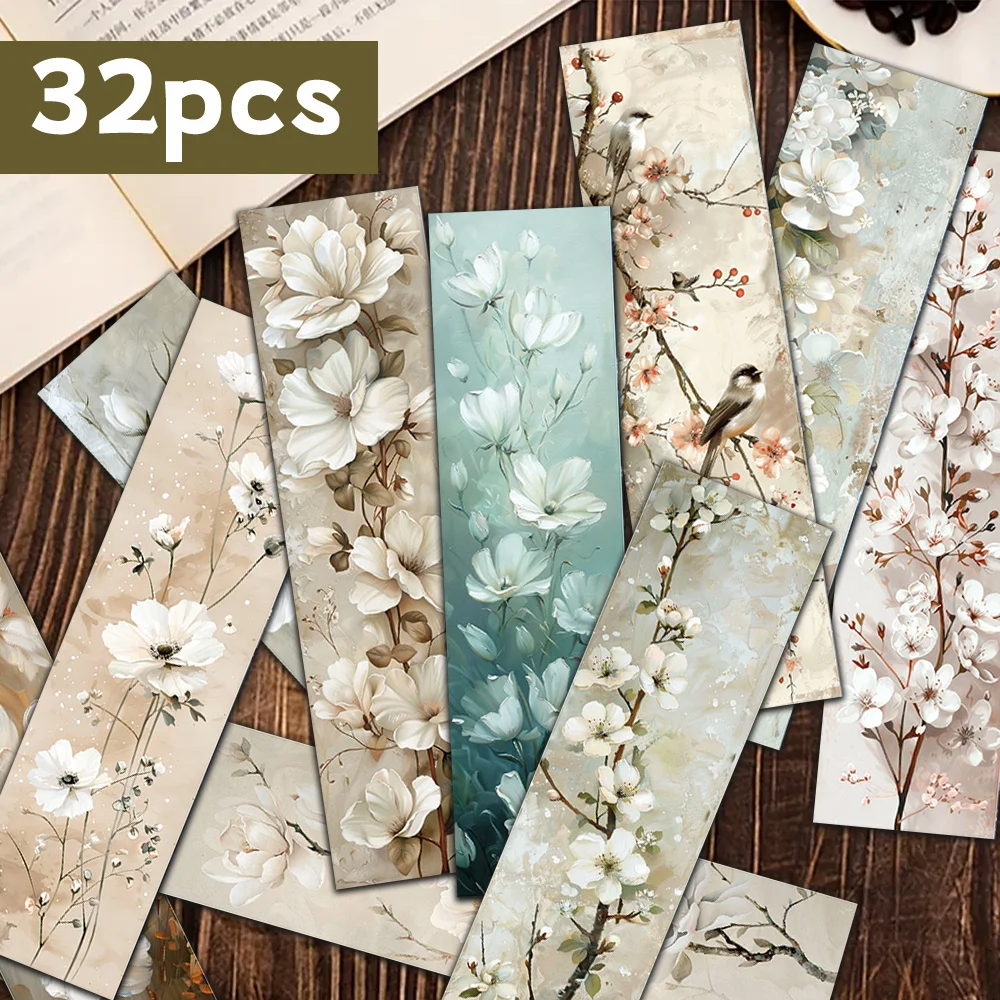 32 marque-pages à thème floral vintage, idéaux pour les enseignants, les lecteurs et les amoureux des livres, cadeau parfait pour un anniversaire et le Nouvel An