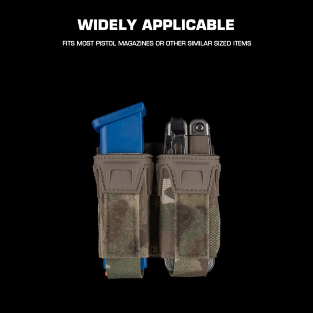 Funda táctica doble cargador pistola 9mm MOLLE liberación rápida - imagen 4