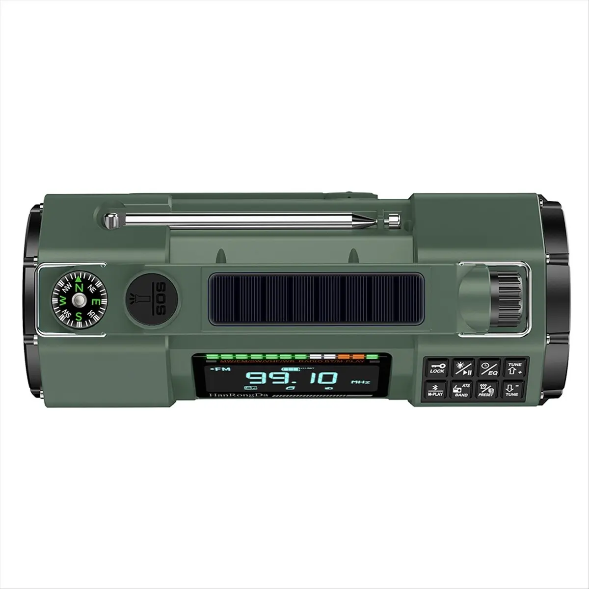 M85K جديد -908 راديو كرنك اليد بالطاقة الشمسية كامل النطاق إضاءة الطوارئ المتكلم FM/MW/SW/VHF/ SOS راديو B #6