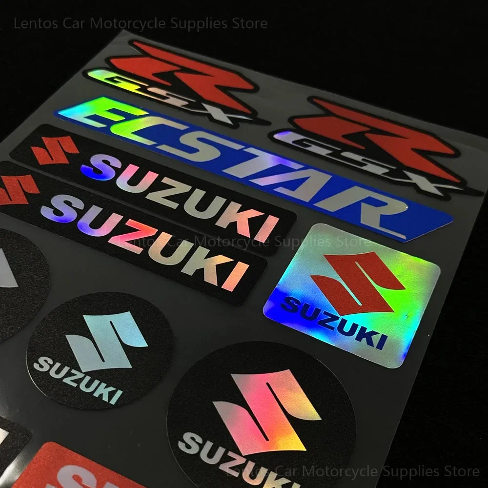 For Suzuki Motorcycle Sticker Body Decal Logo Set Helmet Emblem Vinyl Kit Waterproof Reflective Sticker Decoration