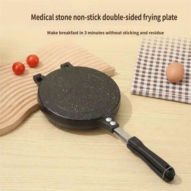 Round Shape Eggs Roll Maker Non-Stick Dual-Sided Waffle Cone Maker Easy To Clean Aluminum Alloy Grill Press Household Use