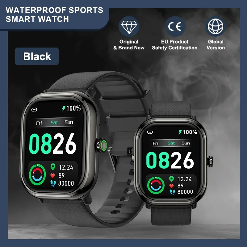 Bluetooth Calling Smartwatch With Heart Rate Blood Oxygen Sleep Tracking Waterproof Long Battery Life Health Fitness Tracking