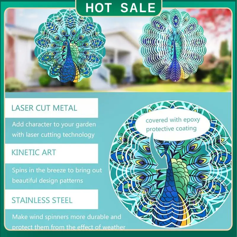 

My Home Metal Wind Spinners - Gifts For Women Mom Grandma Wife, Hanging Wind Spinner For Outdoor & Indoor Decorations