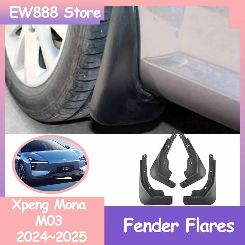 

Universal Car Mudflaps Fender Flares for Xpeng Mona M03 2024~2025 Rear Fenders Splash Guard Wheel Protecti Mud Flap Exterior.