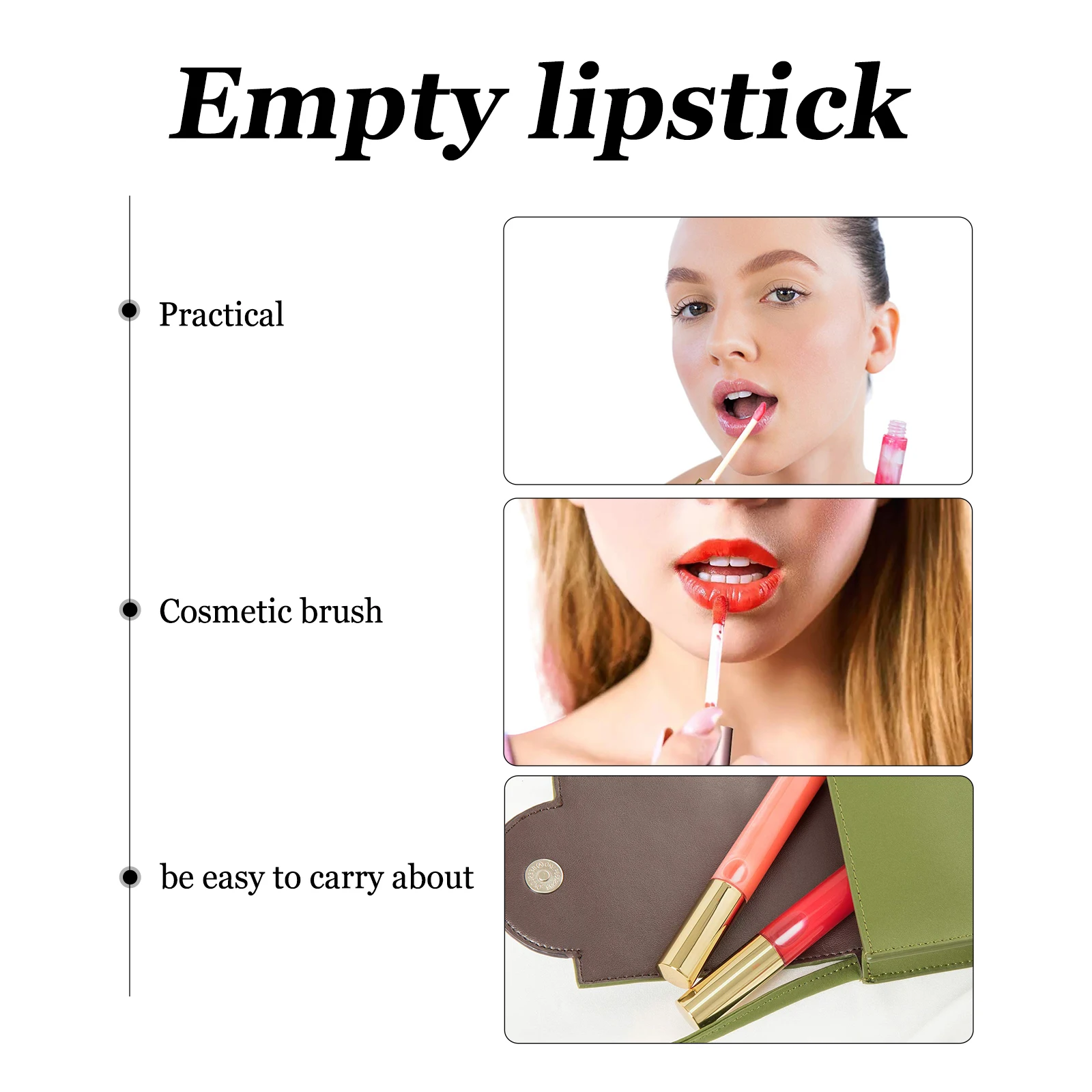 

12pcs Lip Brush Silicone Makeup Tools Compact Lightweight Lipstick Applicator Mask Brush For Salon Home Use Safe Durable