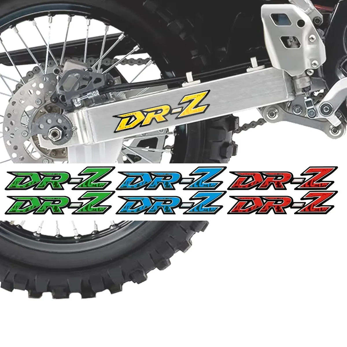 

Для suzuki drz dr-z 250 400 s e sm светоотражающие наклейки на маятник полосы наклейки, универсальная рамка танка графика