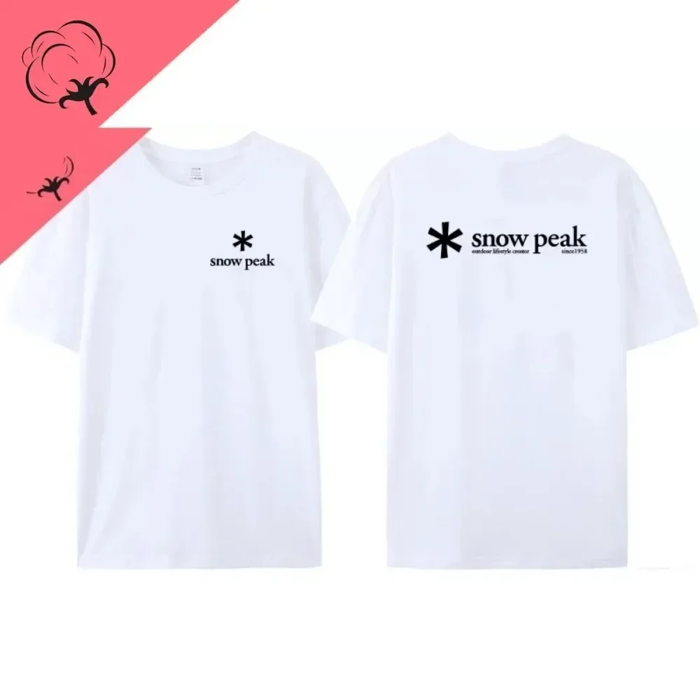 2024 Japan Saw Peak Mineral T-Shirt Mount Fuji Boys Sacrifice Interesting Camping Shirt Women's B-Grade Cotton Snow Campfire Tee