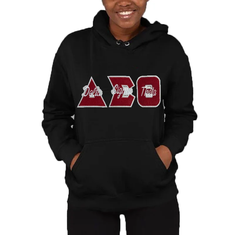 Classic Sorority Greek Alphabet Iron-on Patches, Machine Embroidery Greek Letter Delta Sigma Theta, SGRho  for Clothing