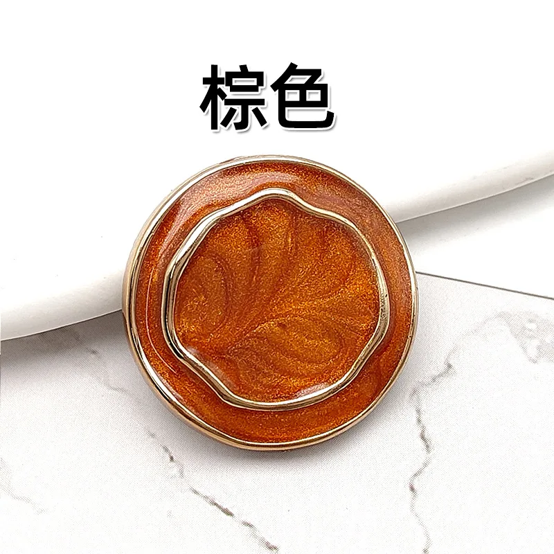 Neue Ankunft Gold Blume Harz Tasten Für Handarbeit Kleidung Frauen Mantel Anzug Strickjacke 6PCS 18MM/21MM/25MM Nähen Taste – Detail 13