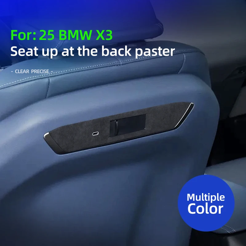 

For BMW X3 G45 G48 2025 Front seat rear panel decoration Cover Trim Stickers Made Alcantara Suede Interior Tuning Accessories