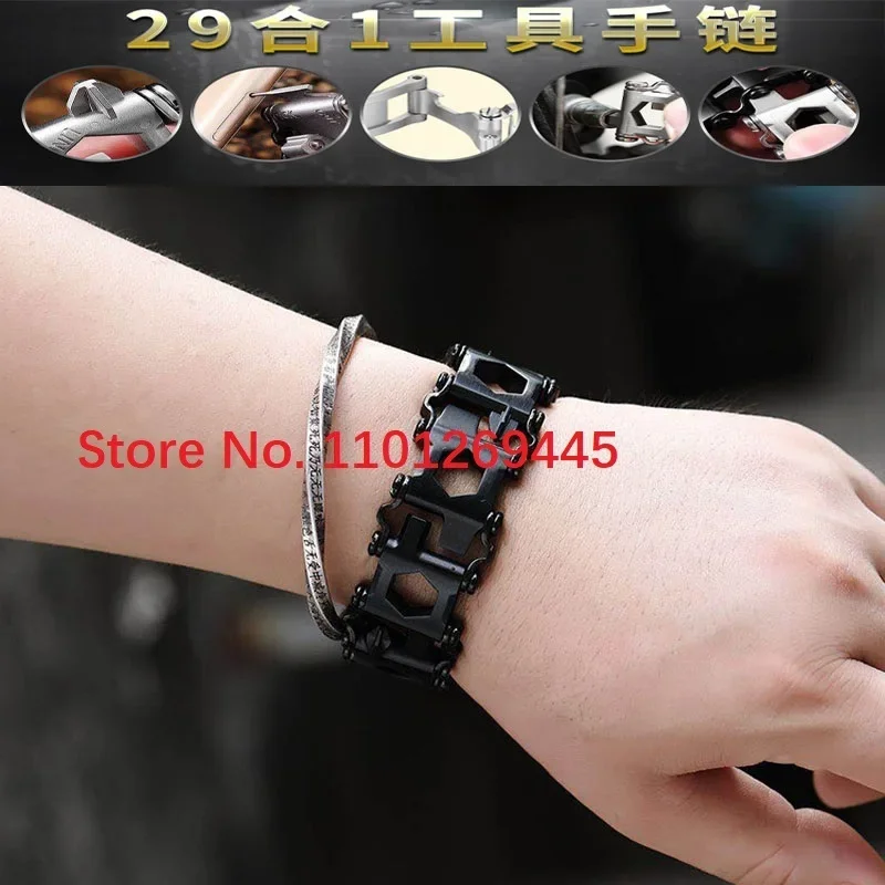 Imagem -03 - Pulseira de Ferramentas Multifuncional para Homens Equipamento ao ar Livre Acessórios de Sobrevivência Aplicável a