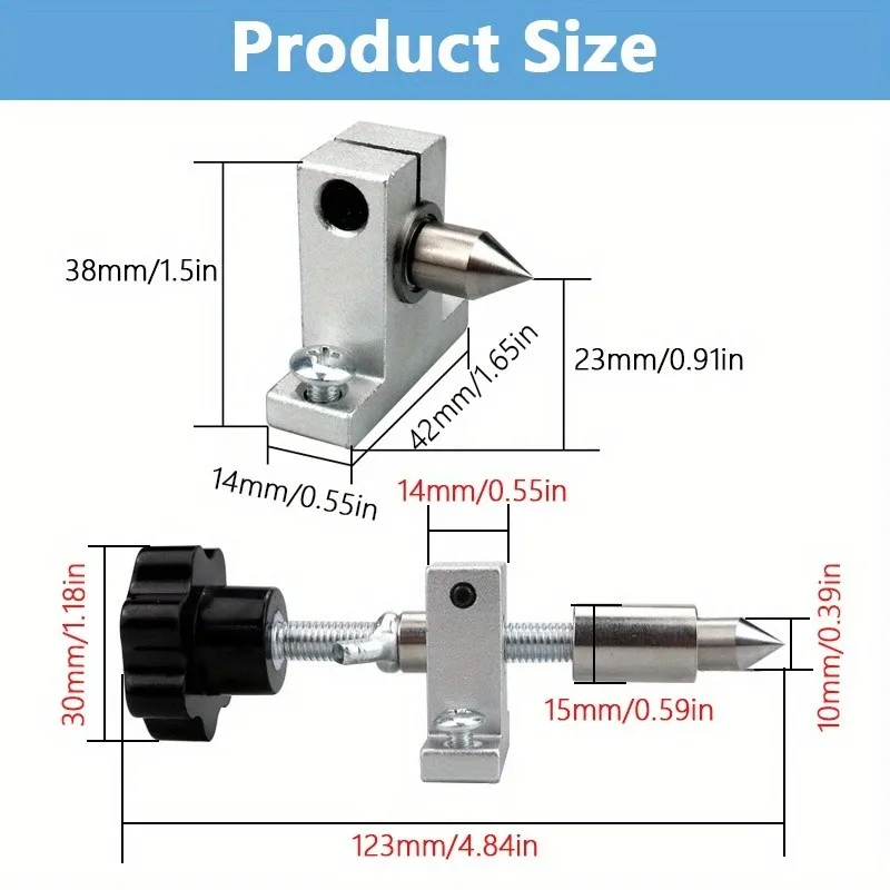 Dual Bearing Telescoping Lathe Tailstock – Adjustable Chuck for Bead Drilling & Wood Turning