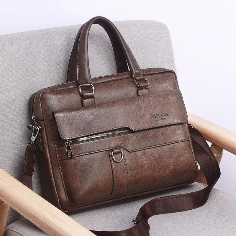 Leder Aktentasche Umhängetasche Laptop taschen für Männer Umhängetaschen für Männer Laptop Aktentasche Männer Laptop Handtasche Herren Aktentasche Sack