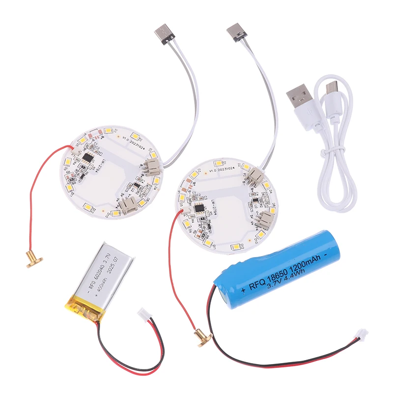 DC 5V Input Light Source LED Light Panel 5W 57MM Dimming Controller 3000K With Touch Switch And Charging Port Type-C