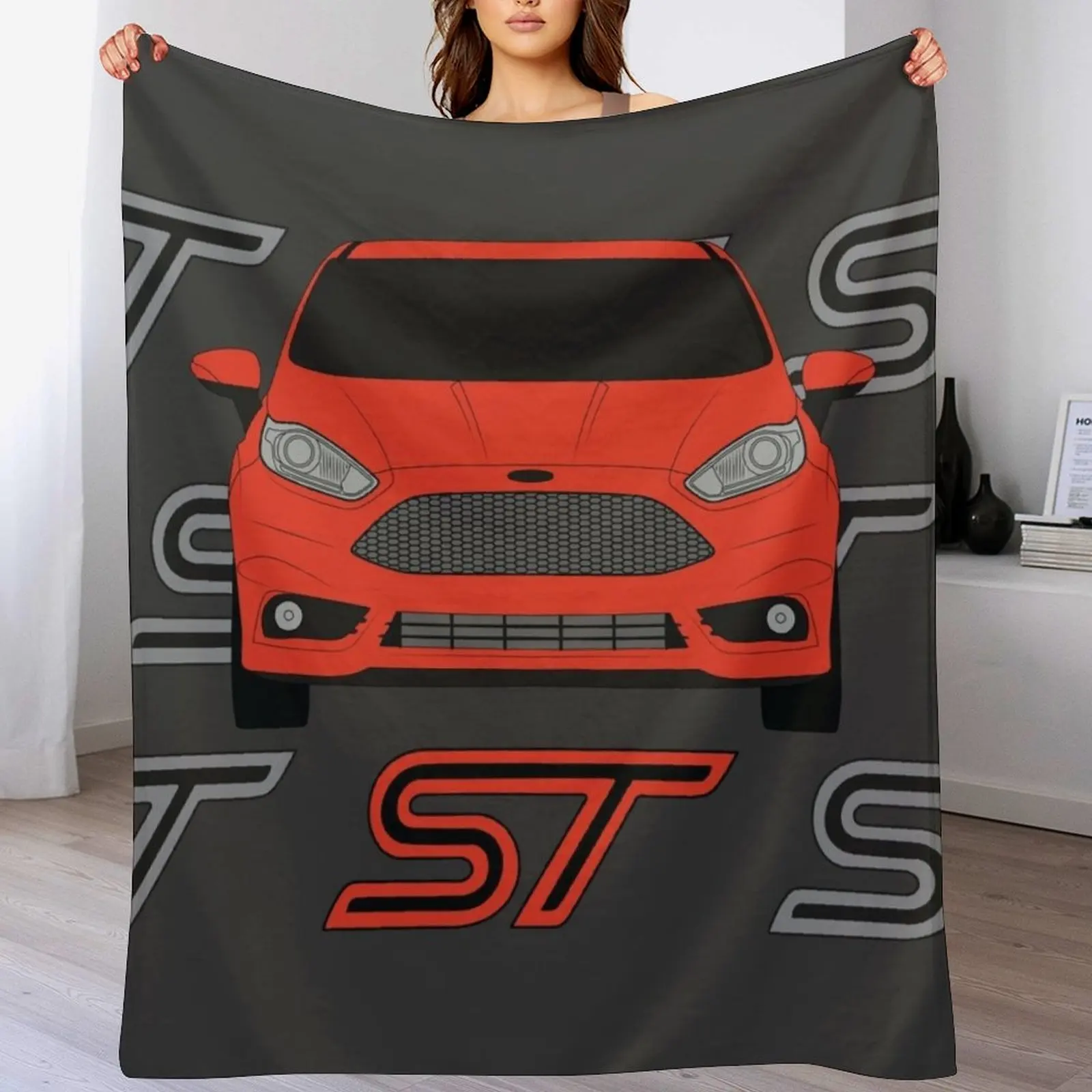 

Fiesta ST Throw Blanket for winter Soft Plush Plaid Blankets Sofas Of Decoration Summer Blankets