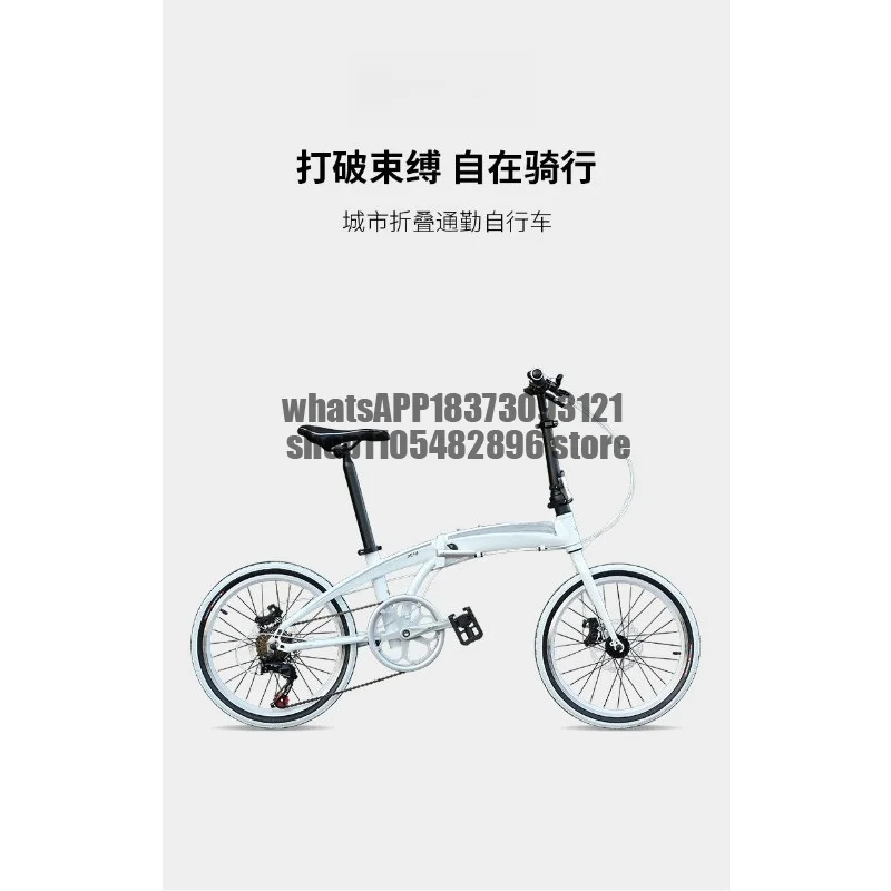 Folding bicycle 20-inch spoke wheel disc brake retro adult ultra-light portable commuting
