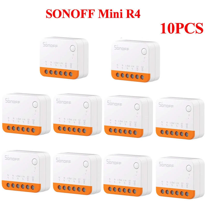 Sonoff Mini R4 Extreme WLAN Smart Switch mit externem Relaismodus für Ein-/Ausschaltsteuerung, kompatibel mit eWeLink und Alexa