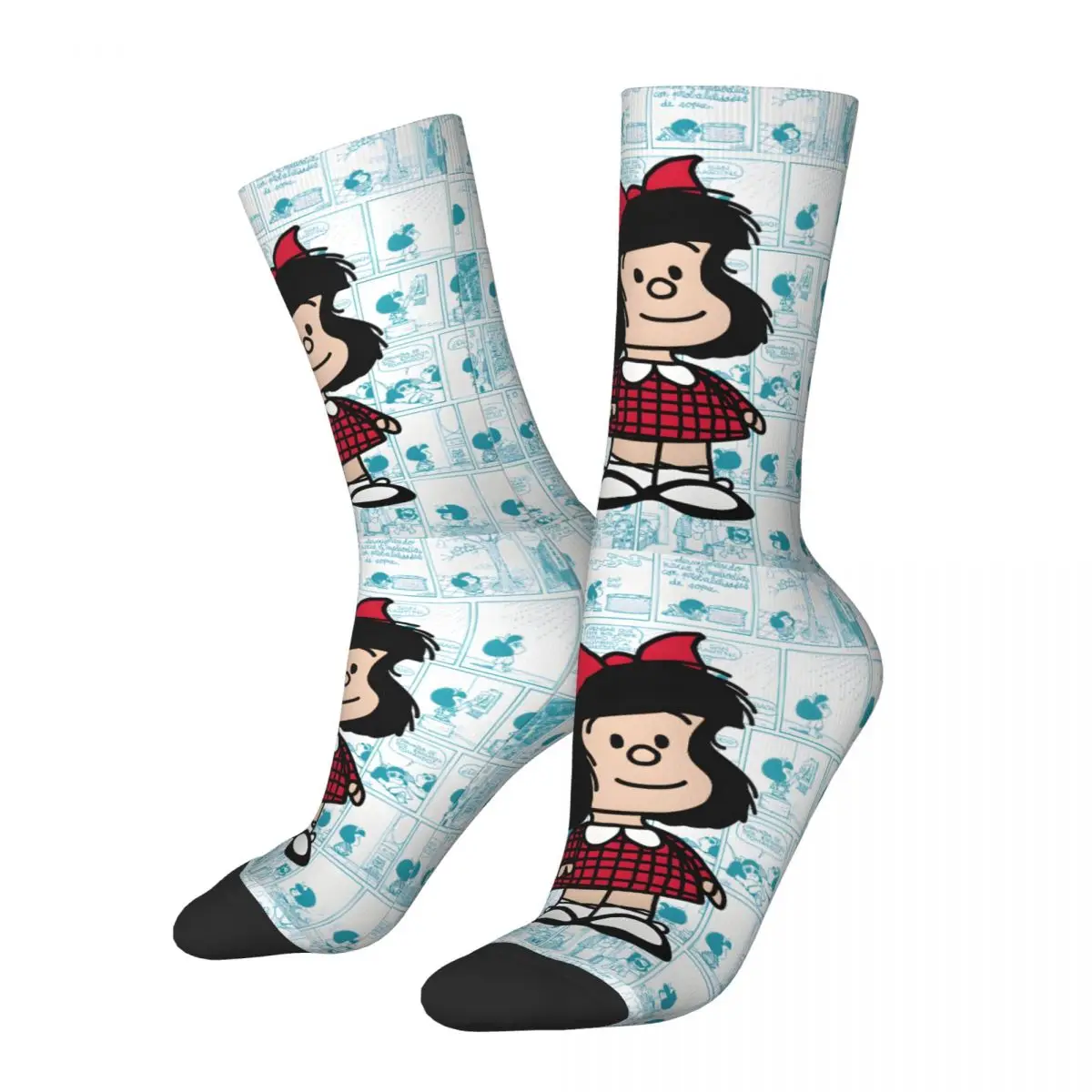 Manga Mafalda Unisex Sock Funny Socks Men 3D Printed Casual Crazy Socks