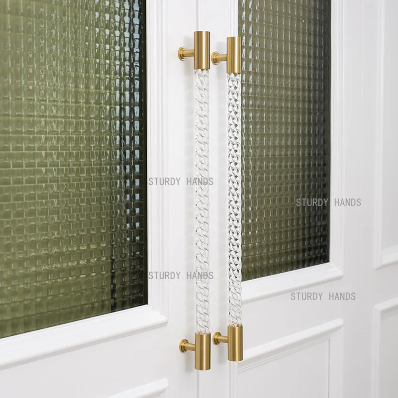 1pc Metal+Acrylic Cabinet Handle, Drawer/wardrobe Handle, Furniture Hardware Accessories, Suitable for Kitchen Cabinet Doors