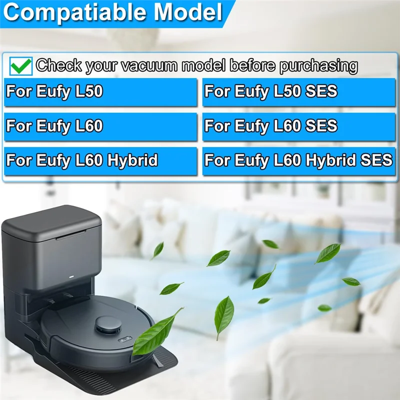 【مشعبية】مجموعات ملحقات بديلة لجزء المكنسة الكهربائية الروبوتية Eufy Clean L60/L60 SES/L50/L50 SES/L60 Hybrid/L60 Hybrid SES