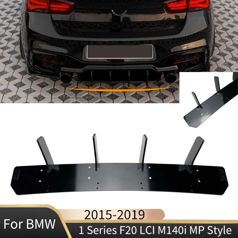 

Car Rear Bumper Lip for BMW 1 Series F20 LCI M140i MP Style 2015-2019 Diffuser Splitter Back Fins Fender Canards Body Kits Trims