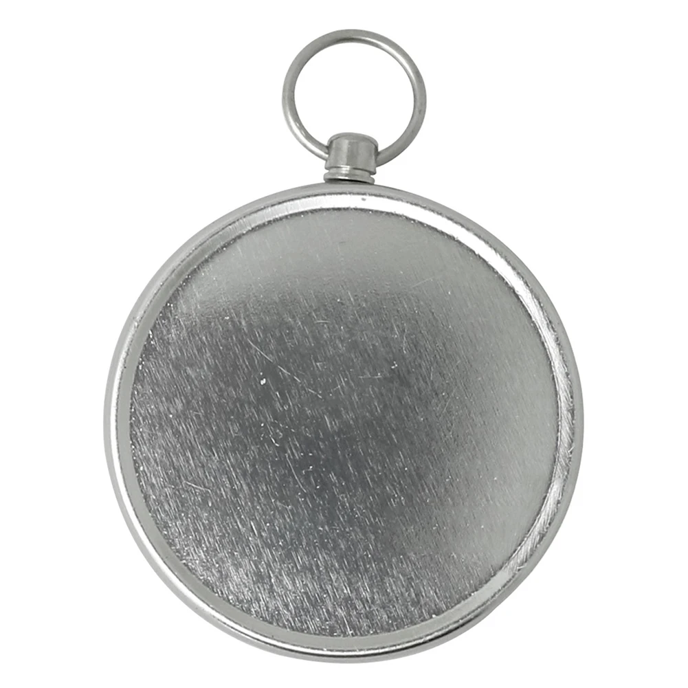 بوصلة ملاحة توجيه خارجية، بوصلة محمولة، سلسلة مفاتيح بحلقة فضية للتخييم في الهواء الطلق والمشي لمسافات طويلة والرياضة