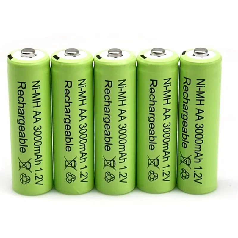 AA 1.2V 3000mAh NiMH 1.2V akumulatory zielona bateria ogrodowa lampa słoneczna latarka LED latarnia lampa latarka