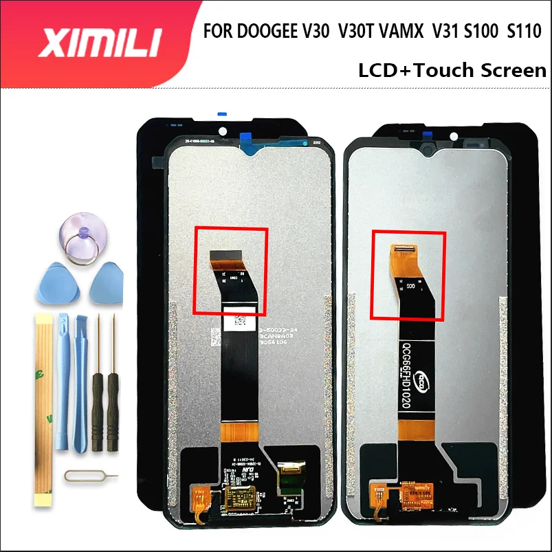 

100%Tested For DOOGEE V30 V30T V31GT V Max S100 S110 V Max PRO PF10 LCD Display and Touch Screen Digitizer Assembly Replacement