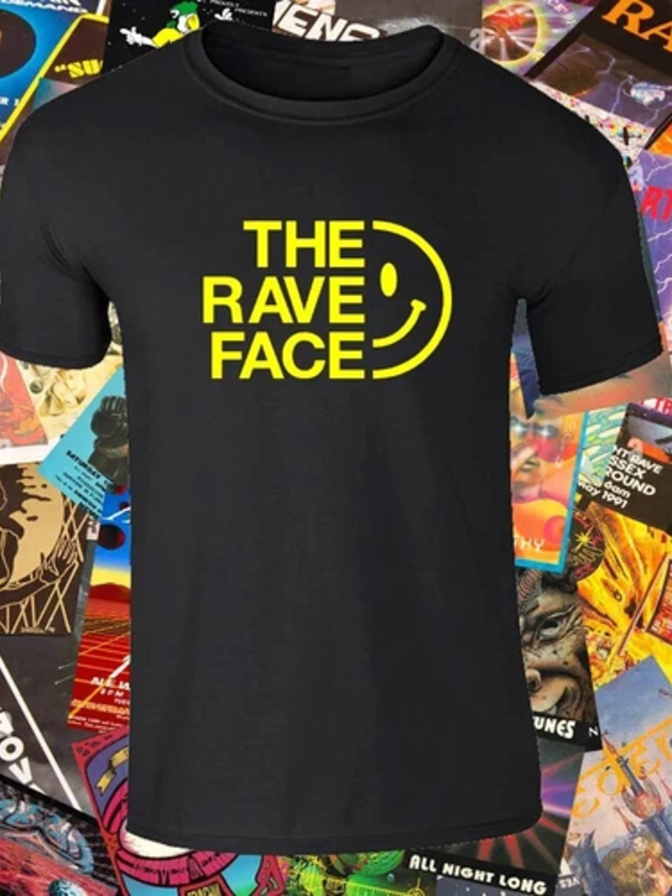 Carnival Face T-shirt EDM Acid House Dance DJ Vinyl Record 90s T-shirt ...