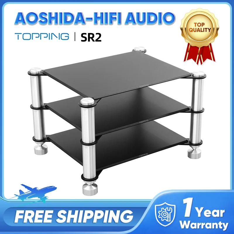 TOPPING SR2 Aluminum Rack D90 series, A90 series, Pre90, EXT90, U90, LA90, DM7, DX7 Pro, DX7 Pro+, DX5, D30 Pro, A30 Pro, MX5