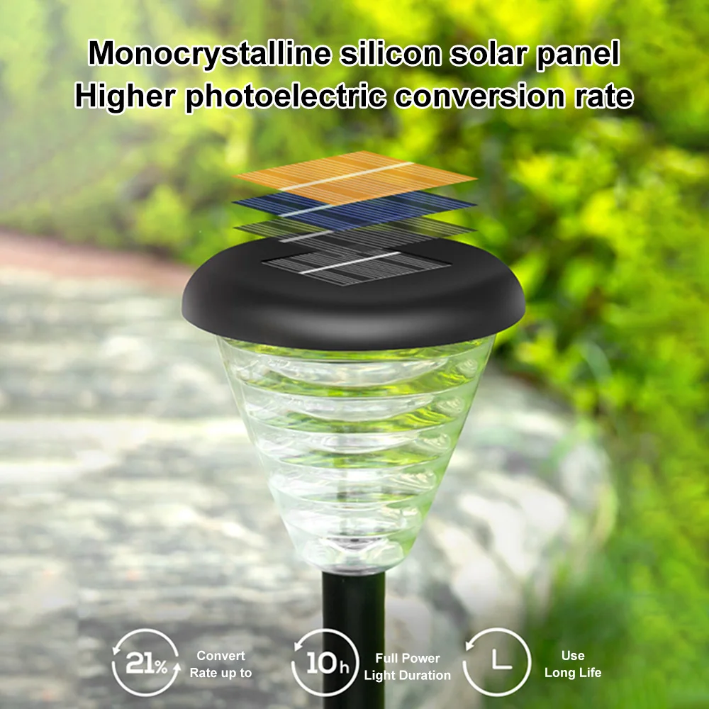 New LED Solar Garden Light Solar Landscape Pathway Light Solar Lawn Lamp Multiple Color For Patio Yard Path Walkway Decor