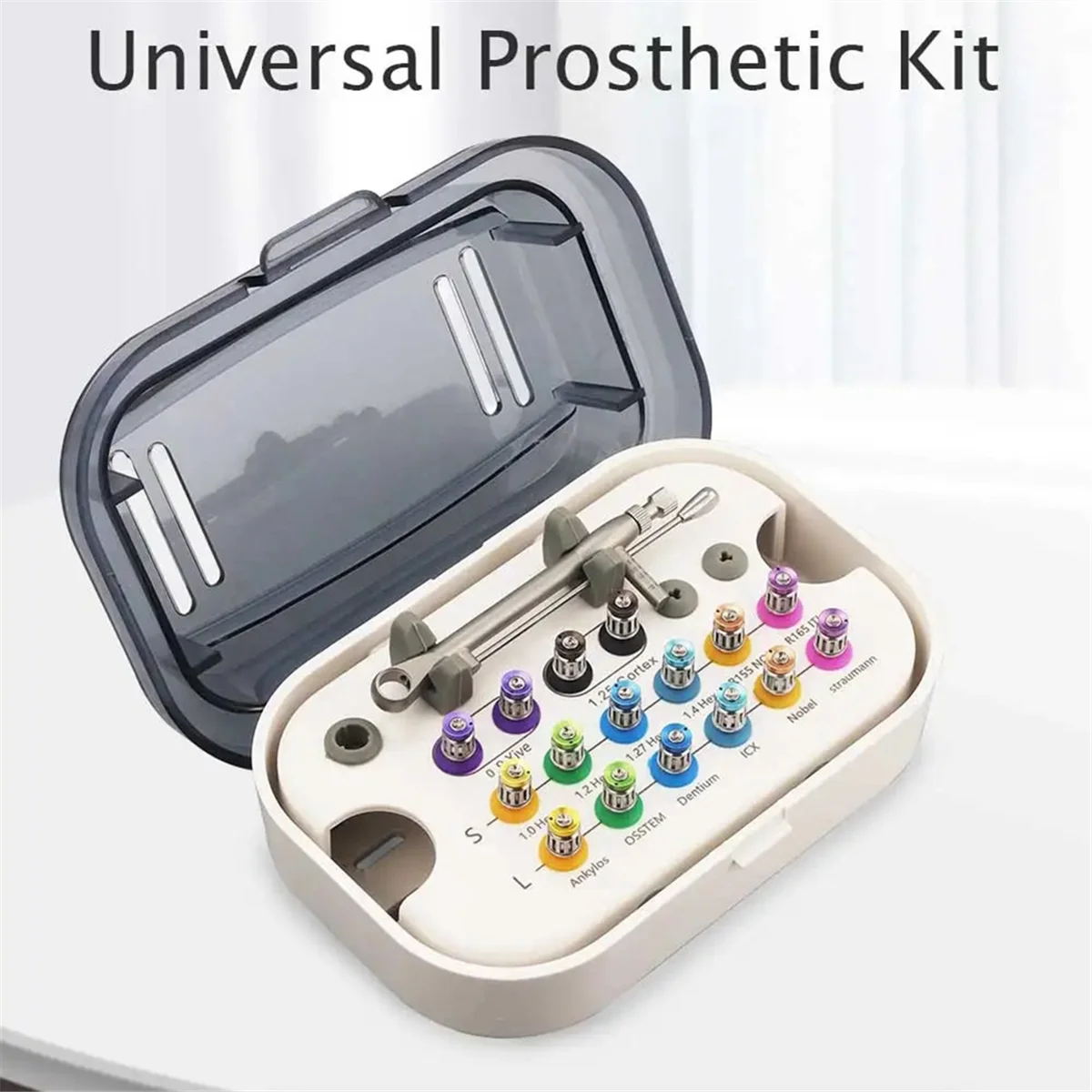 

Y31A Dental Implant Screw Driver Colorful Torque Wrench Ratchet 10-70NCM with 16Pcs Screw Driver Universal Restoration Tools