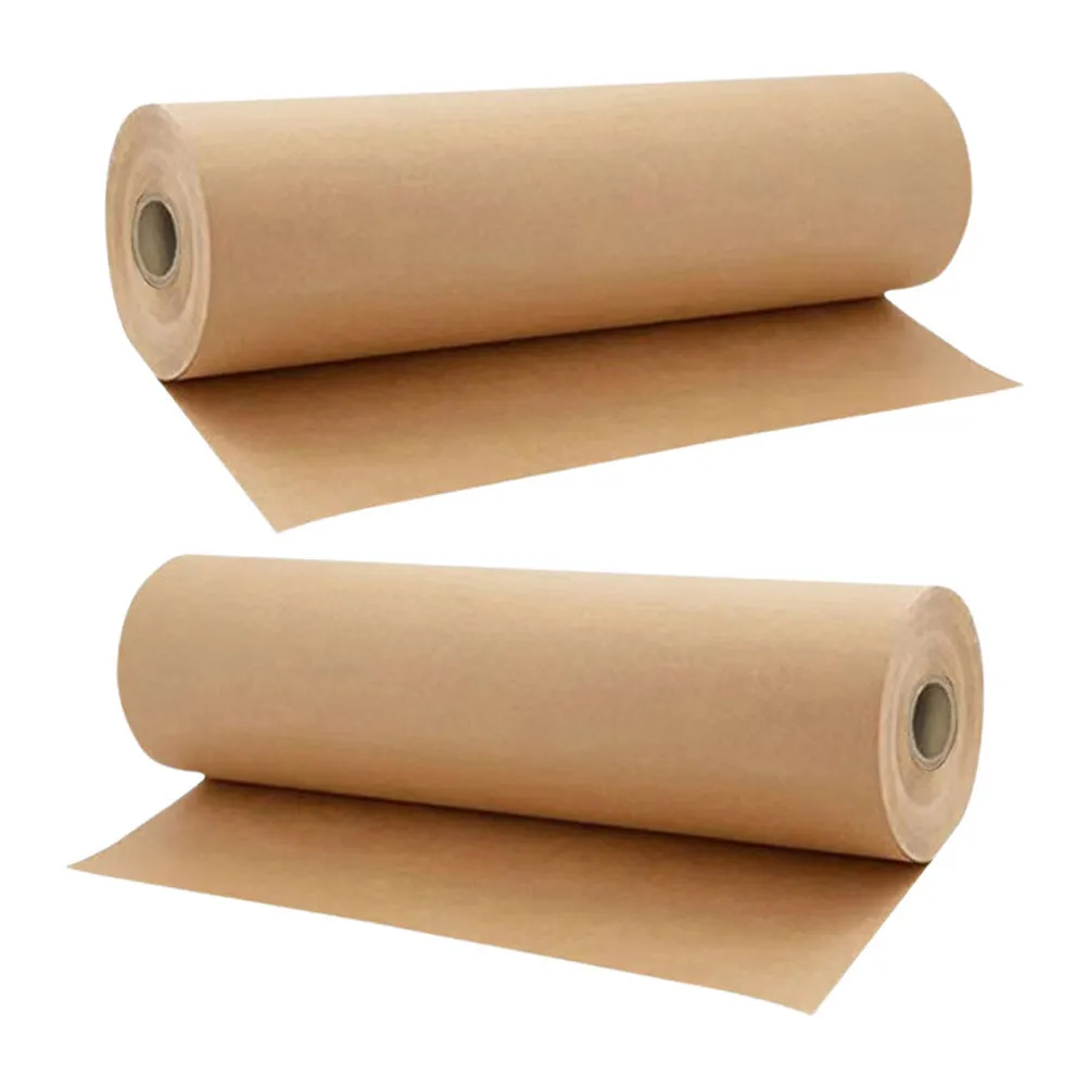 2 Rolls Kraft Paper Roll Versatile Brown Packaging Paper for Gift Wrapping Present Boxes Flowers Tea DIY Crafts Shipping Safe