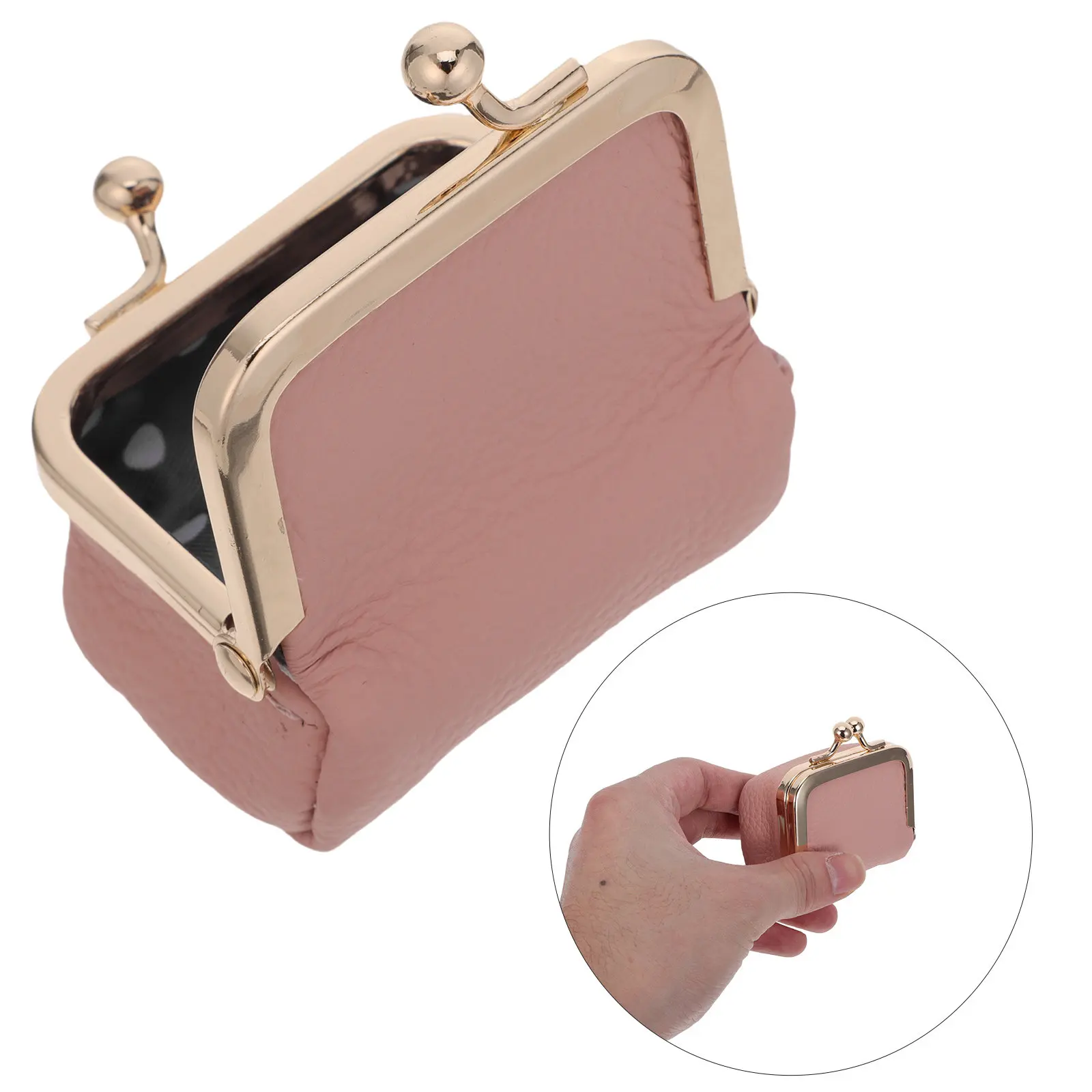 Portable Mini Travel Jewelry Box Pink Vintage Coin Purse for Rings Earrings Necklaces Bracelets Compact Organizer