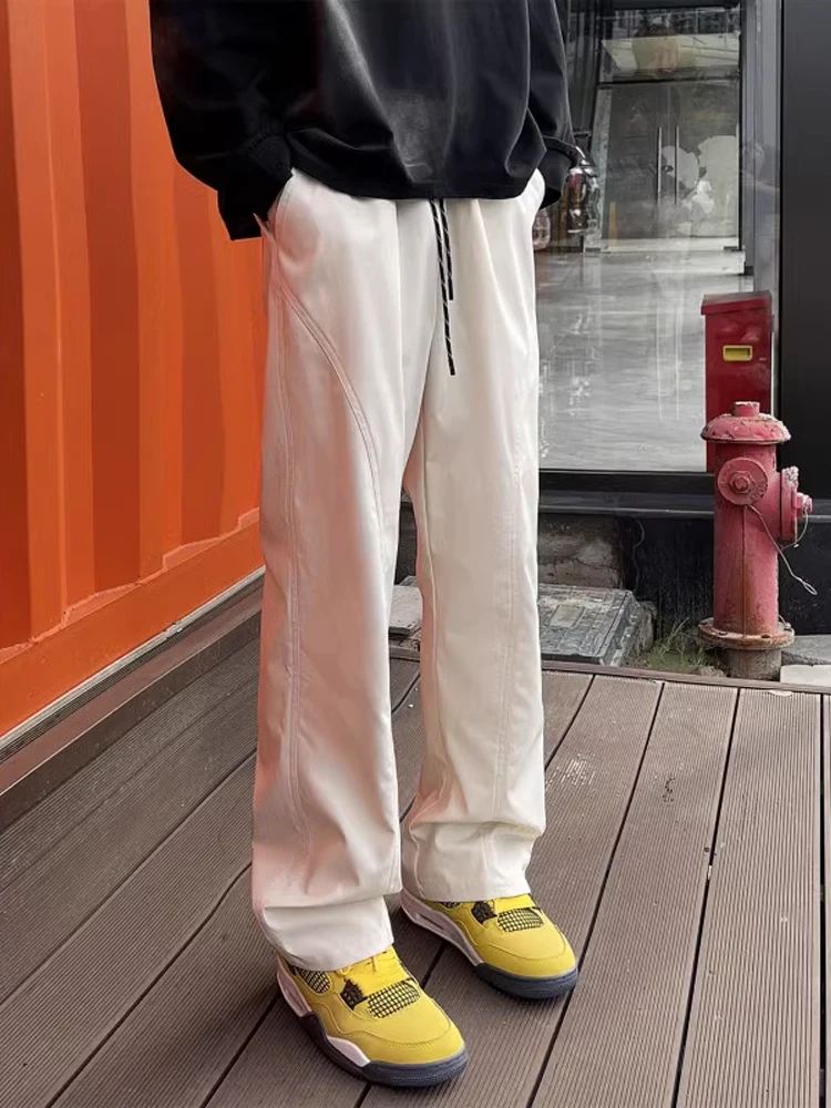 

American Sle Fce Lined Sla Cut Knife Pants Men's Autumn Winter Outdoor Waterproof Jaet Casual Pants Straight Leg Wor...