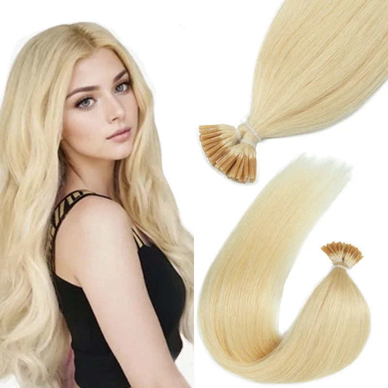Extensions de cheveux naturels de qualité supérieure I-Tip, 30G, pointes épaisses, qualité salon, lisses, fusion kératine, 16-20 pouces, usage quotidien