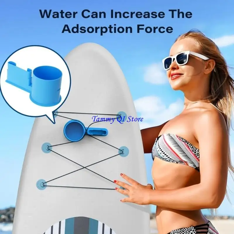 F1FD Portabottiglie per tavola da surf Portabicchieri con corda Portabottiglie per acqua da esterno