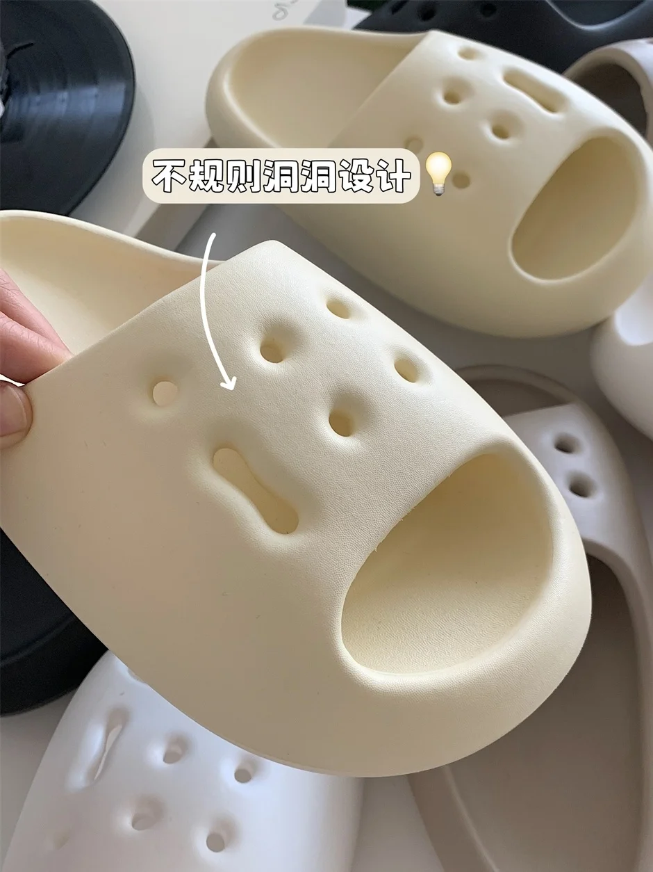 Hole Home Slippers For Men And Women 2023 Summer 4cm Thick Sole Sole Slipper Couple Indoor Antiskid Flip Flops Sandals