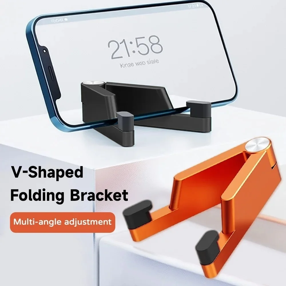 Suporte Portátil de Alumínio para Celular, Suporte de Mesa Dobrável Universal, Suporte de Mesa para Escritório/Viagem