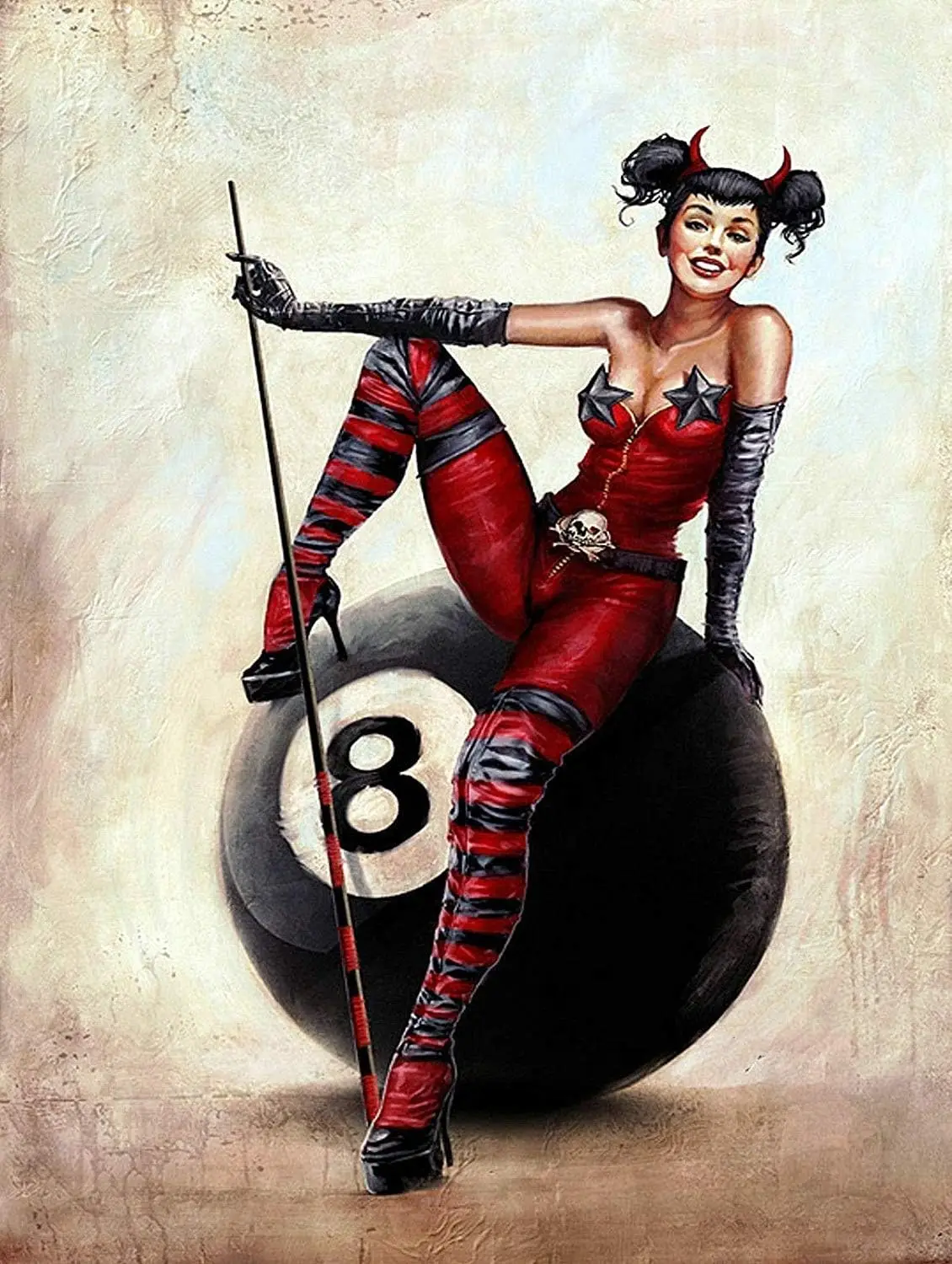 Tin Sign For Black Eight Billiard Beauty Metal Posters Wall Decor Garage Man Cave Bar Pub Coffee Club Art -aluminum s